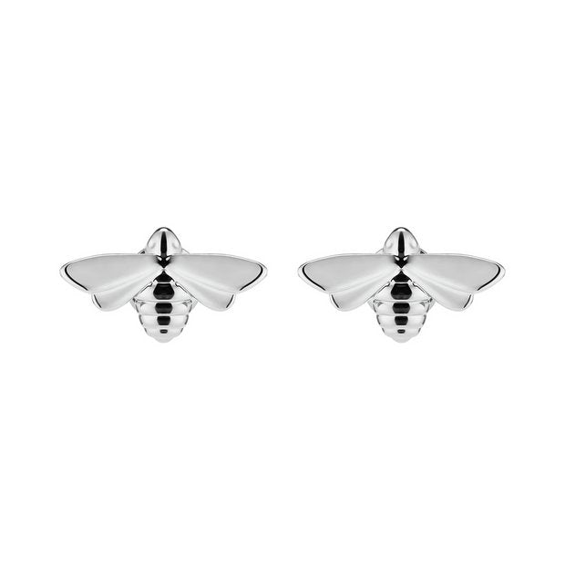 Olivia Burton sterling silver bee stud earrings 12mm - British product