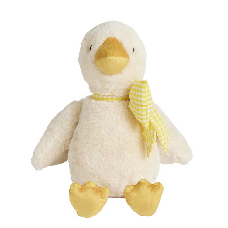 Argos Home goose soft toy with gingham scarf 25cm, imported from the UK