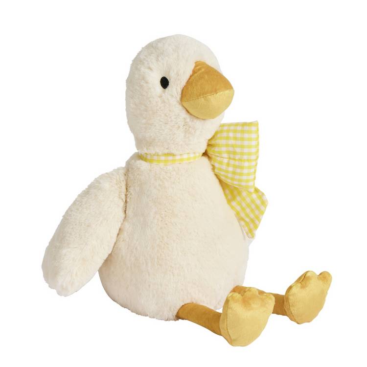 Argos Home goose soft toy with gingham scarf 25cm, imported from the UK