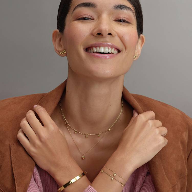 Olivia Burton yellow gold mini heart pendant necklace - British product