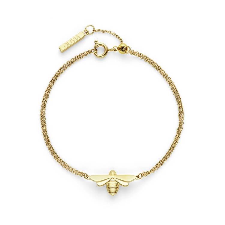 Olivia Burton gold-plated bee bracelet, UK version
