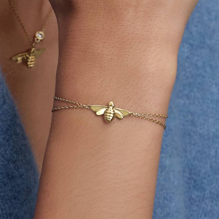 Olivia Burton gold-plated bee bracelet, UK version