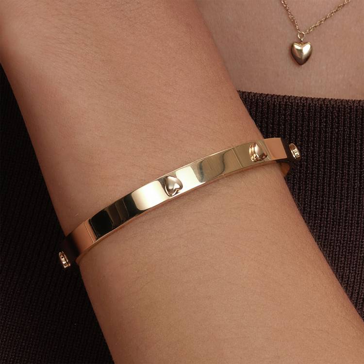 Olivia Burton gold plated mini heart bangle (British brand)