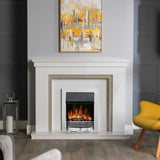 Dimplex Helmsdale chrome electric inset fire 2kW, UK version