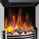 Dimplex Helmsdale chrome electric inset fire 2kW, UK version