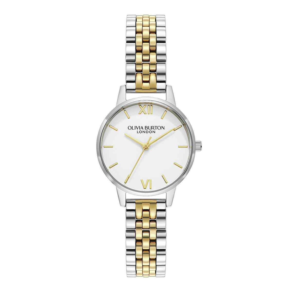 Olivia Burton two-tone stainless steel bracelet watch 30mm, imported from the UK