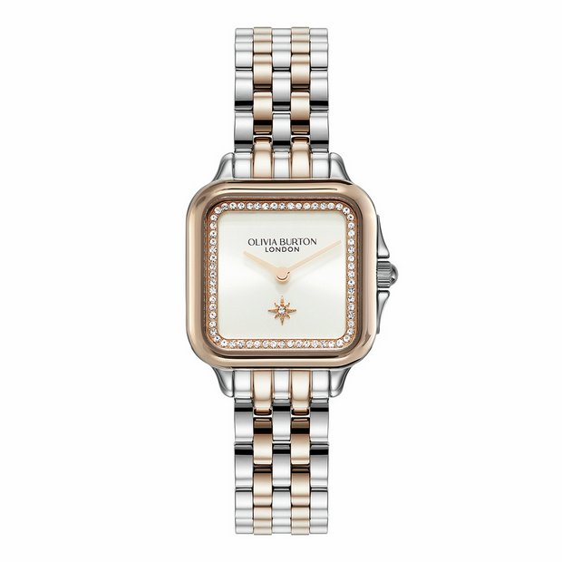 Olivia Burton ladies metallic stainless steel bracelet watch, imported from the UK