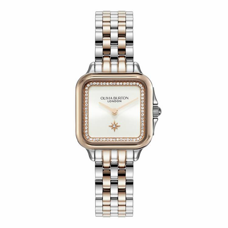 Olivia Burton ladies metallic stainless steel bracelet watch, imported from the UK