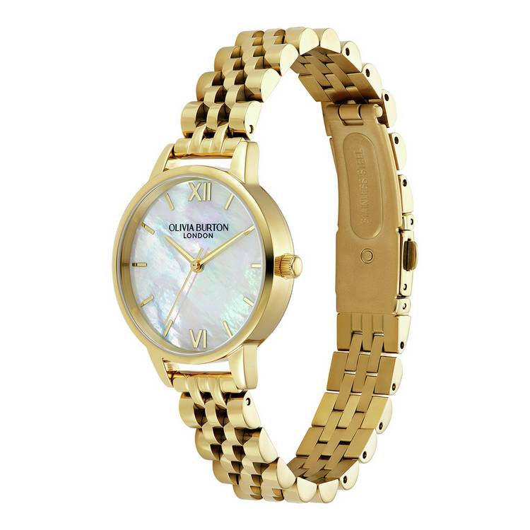 Olivia Burton gold coloured adjustable bracelet watch 30mm - British product
