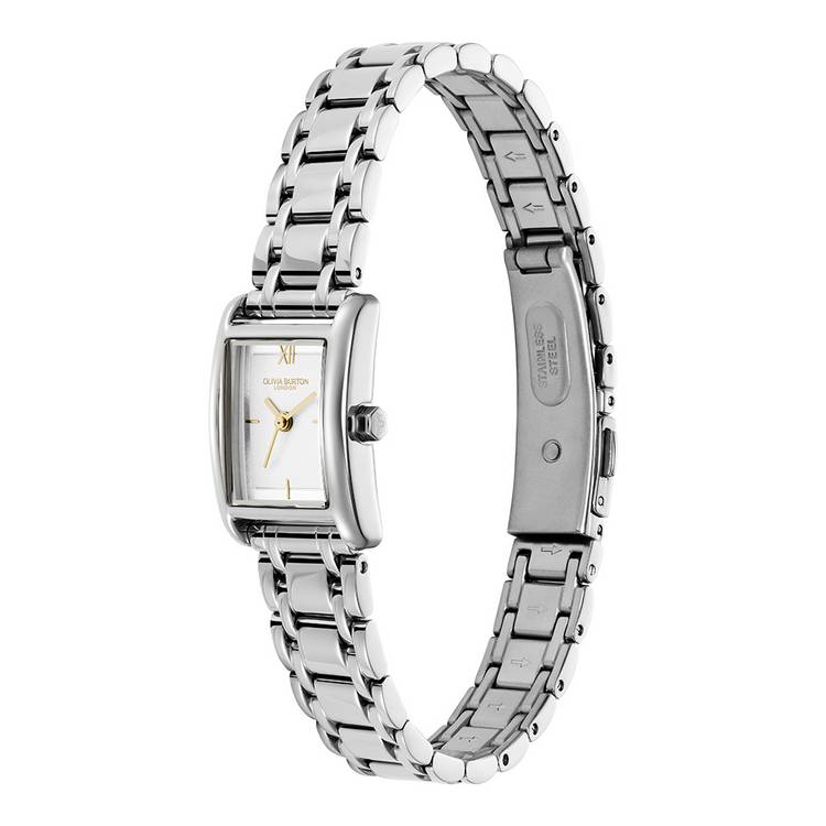 Olivia Burton stainless steel watch white dial 16mm, imported from the UK