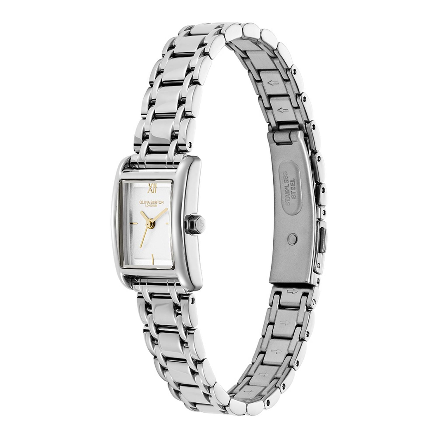 Olivia Burton stainless steel watch white dial 16mm, imported from the UK