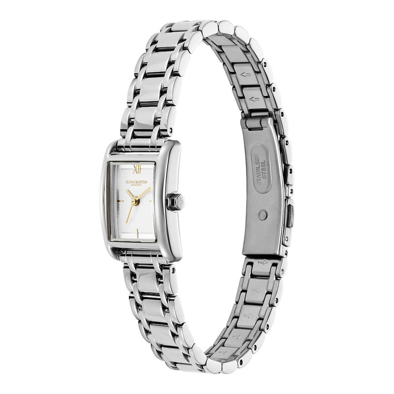 Olivia Burton stainless steel watch white dial 16mm, imported from the UK