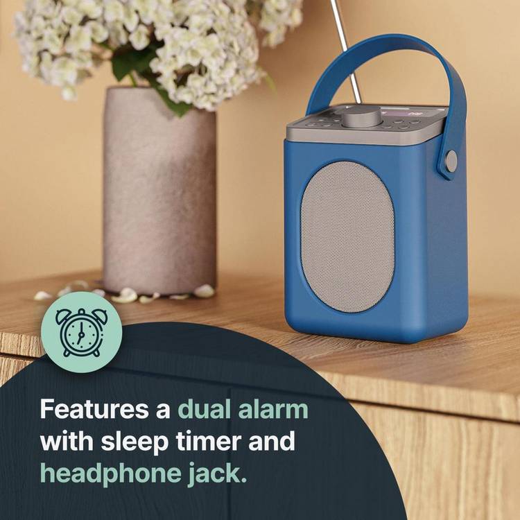 Majority Little Shelford portable DAB/FM radio blue grey, UK version