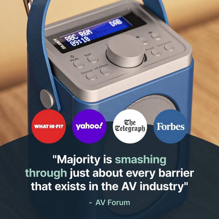 Majority Little Shelford portable DAB/FM radio blue grey, UK version