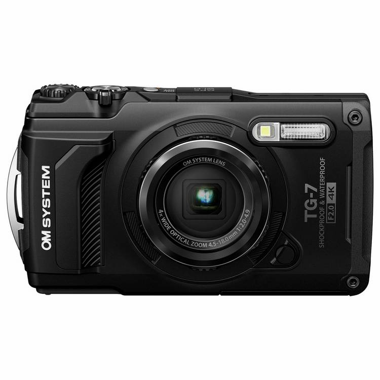 OM System TG-7 camera black 12MP (British brand)