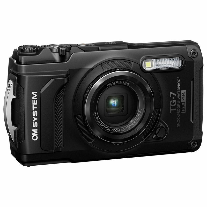 OM System TG-7 camera black 12MP (British brand)