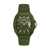 HUGO men's green silicone strap watch - British product