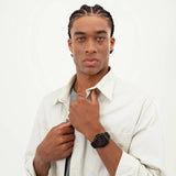 HUGO Icon men's watch black silicone strap 40mm, UK version