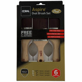Coral Aspire oval paint brush set 6 pieces (British brand)