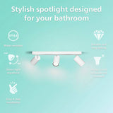 Philips bathroom spotlight 3-light metal white - British product