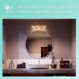 Philips bathroom spotlight 3-light metal white - British product