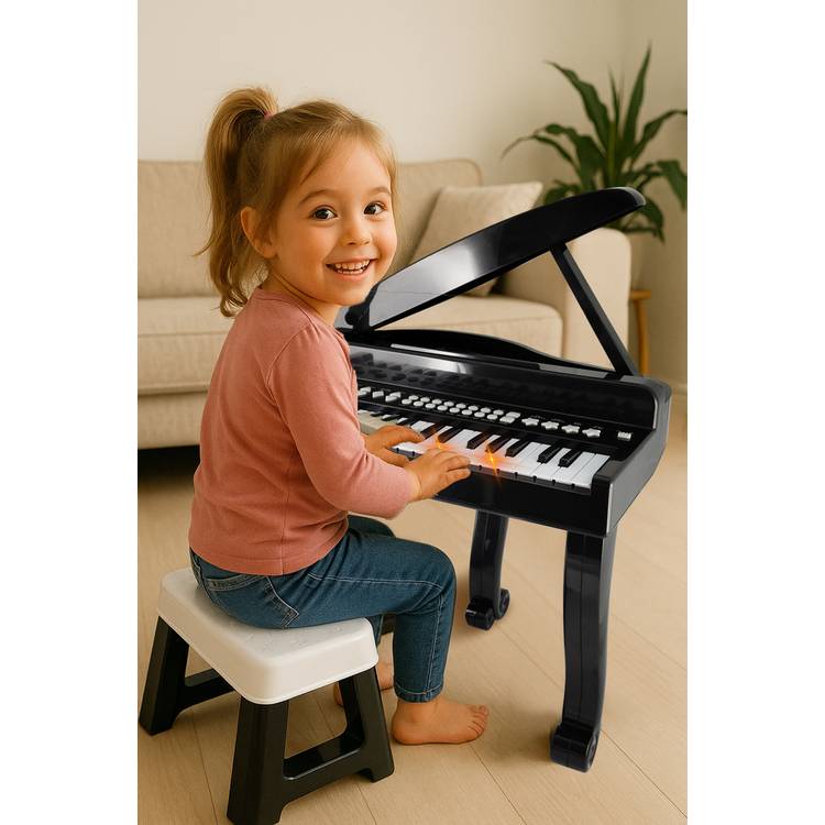 Chad Valley light-up piano toy with 37 keys, imported from the UK