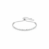 Swarovski rhodium plated crystal tennis bracelet 24cm (British brand)