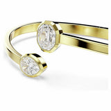 Swarovski gold tone plated hinged bangle with crystals, imported from the UK