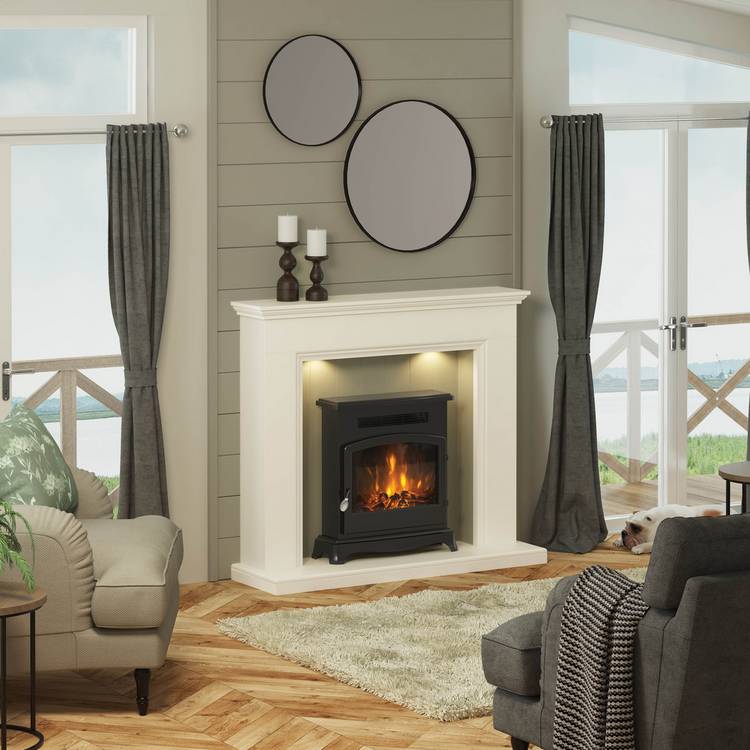 Be Modern Elstow electric stove realistic flame effect (British brand)