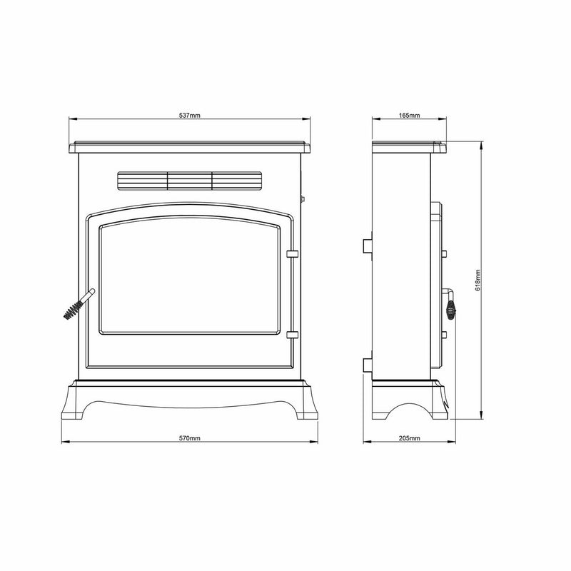 Be Modern Elstow electric stove realistic flame effect (British brand)