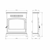 Be Modern Elstow electric stove realistic flame effect (British brand)