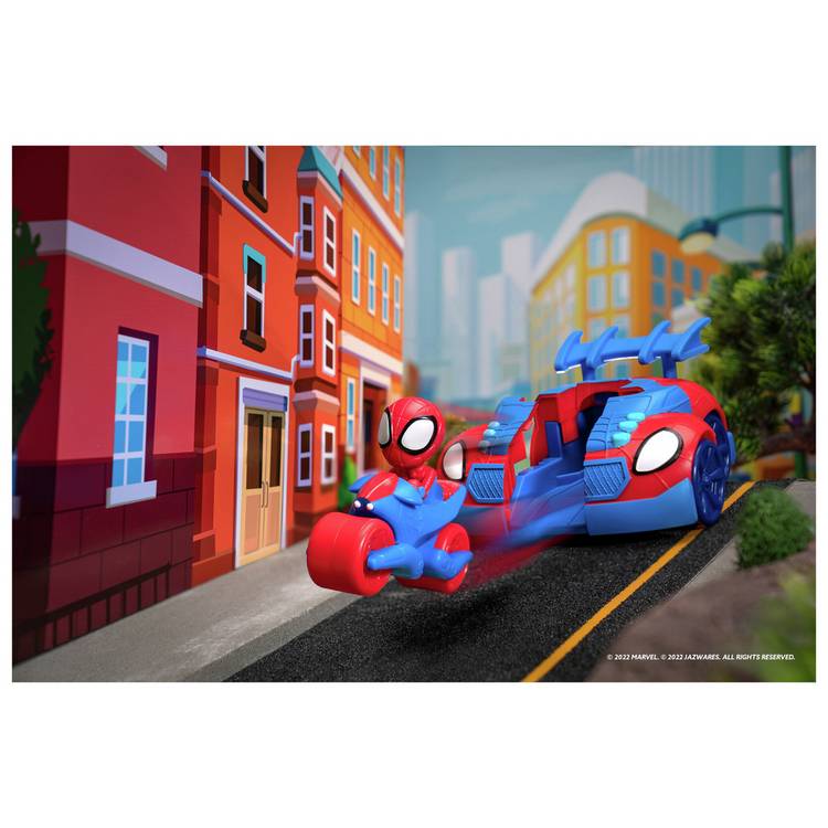 Jazwares Spidey Web Strike 2-in-1 vehicle toy (British brand)