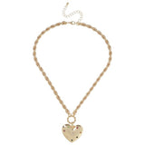 Liars & Lovers gold-tone heart pendant necklace 27cm - British product