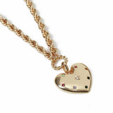 Liars & Lovers gold-tone heart pendant necklace 27cm - British product