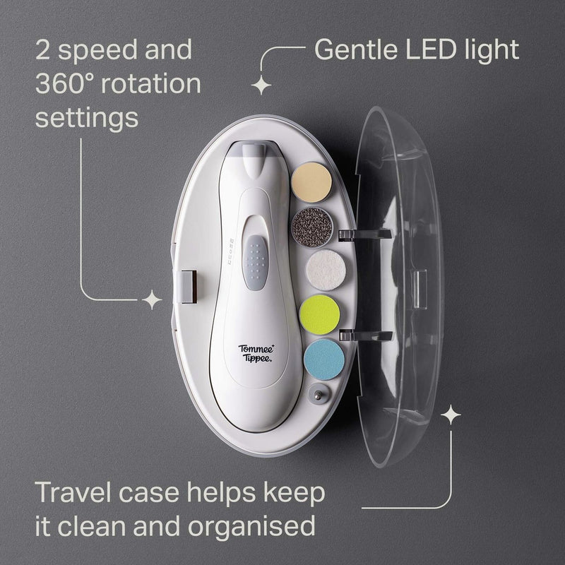Tommee Tippee electric baby nail file with travel case, UK version