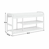 Habitat Apia natural shoe bench with cushioned seat (British brand)