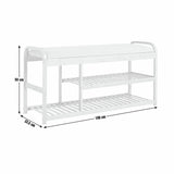 Habitat Apia natural shoe bench with cushioned seat (British brand)