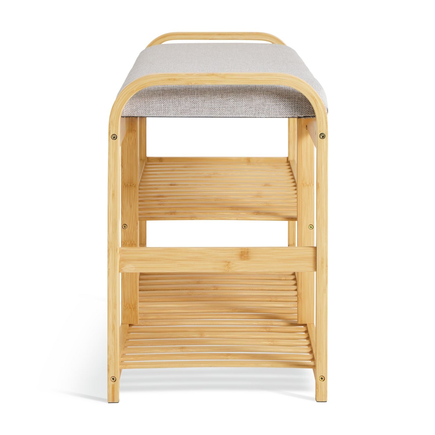 Habitat Apia natural shoe bench with cushioned seat (British brand)