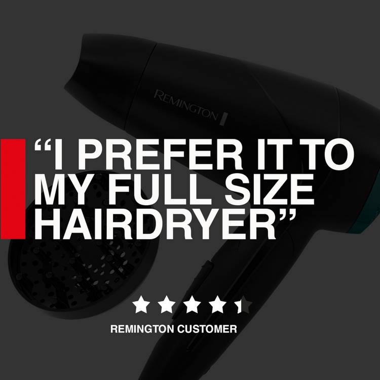 Remington travel hair dryer with diffuser - British product