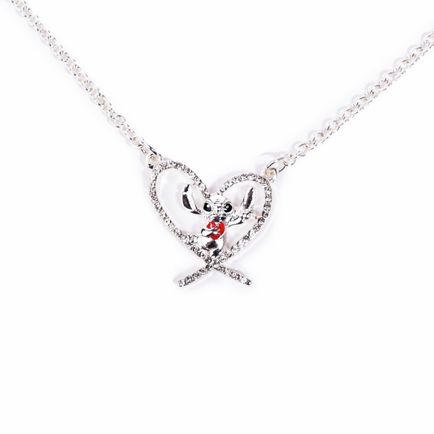 Custard London Disney Stitch pendant heart earrings set, imported from the UK