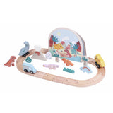 Chad Valley wooden dinosaur train set, UK version