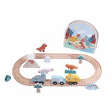 Chad Valley wooden dinosaur train set, UK version