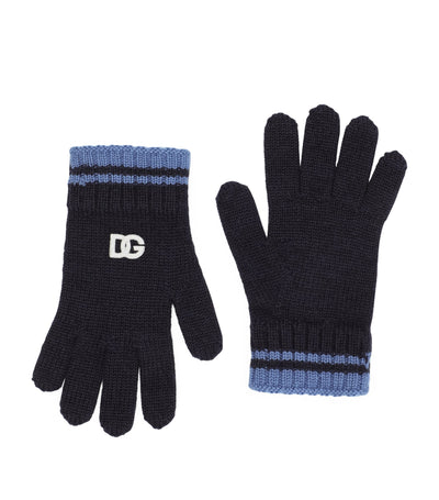 Harrods Dolce&Gabbana Kids Virgin Wool Logo Gloves- Buy online at McGrocer