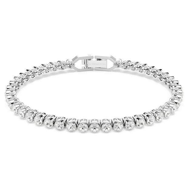 Swarovski rhodium plated crystal Imber Emily tennis bracelet 18cm (British brand)