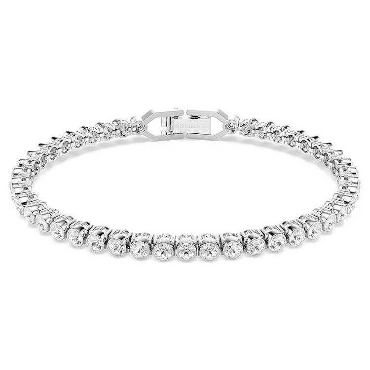 Swarovski rhodium plated crystal Imber Emily tennis bracelet 18cm (British brand)