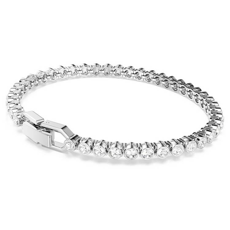 Swarovski rhodium plated crystal Imber Emily tennis bracelet 18cm (British brand)