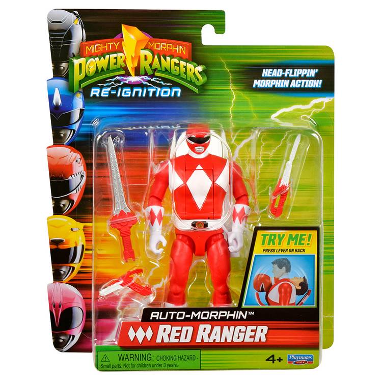 Power Rangers Red Action Figure Auto-Morphin 23cm - British product