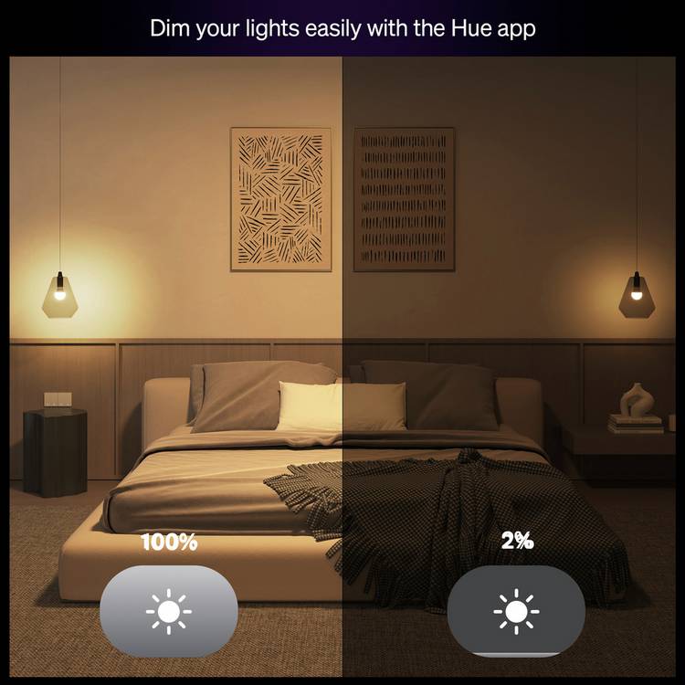 Philips Hue Essential B22 smart light bulb, pack of 1 (British brand)