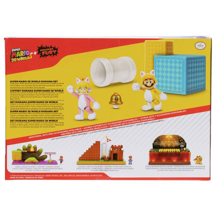 Super Mario 3D World diorama action figure set, imported from the UK