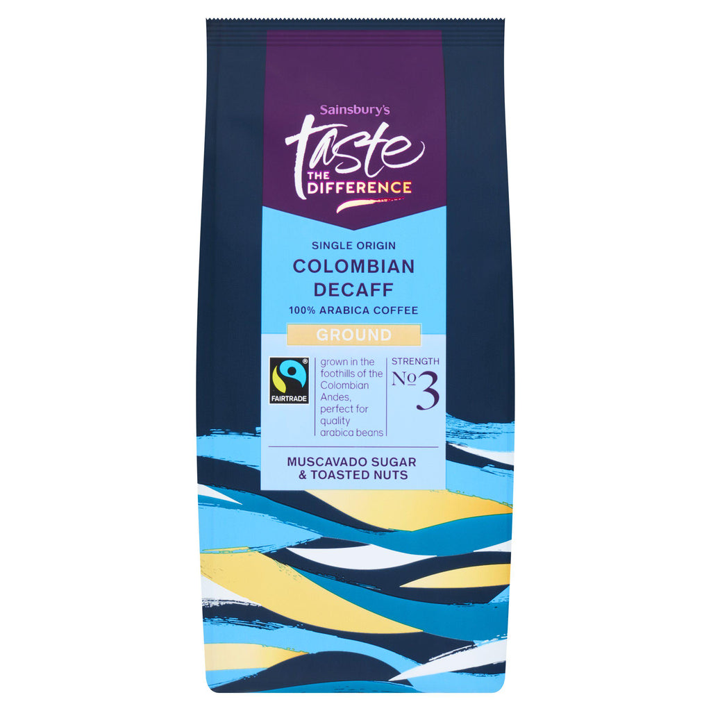 Sainsbury's Fairtrade Colombian Decaff Coffee, Taste the Difference, Strength 3 227g